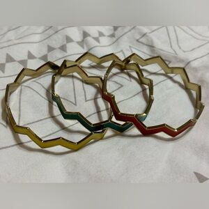 Set of 3 Zig Zag Bangles